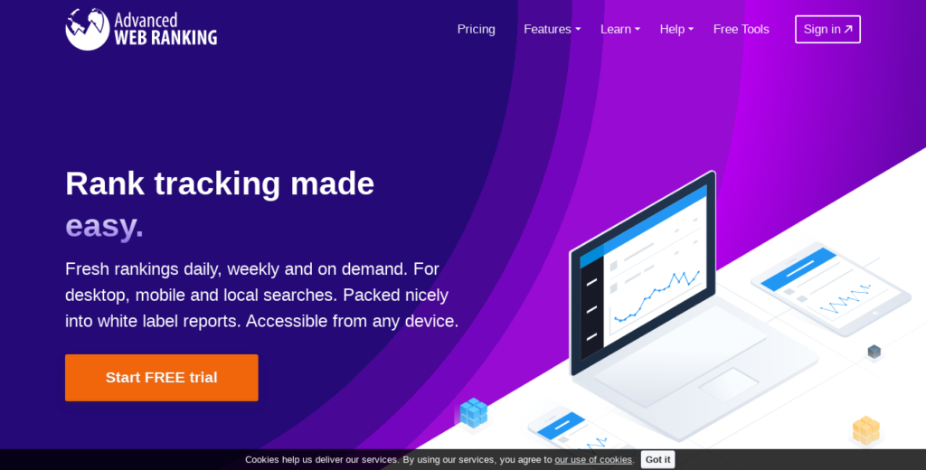 Advanced Web Ranking Screenshot
