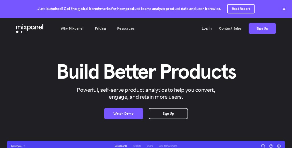 MixPanel Screenshot