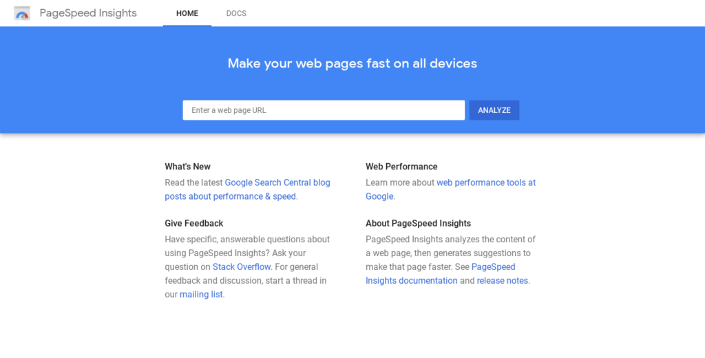 PageSpeed Insights Screenshot