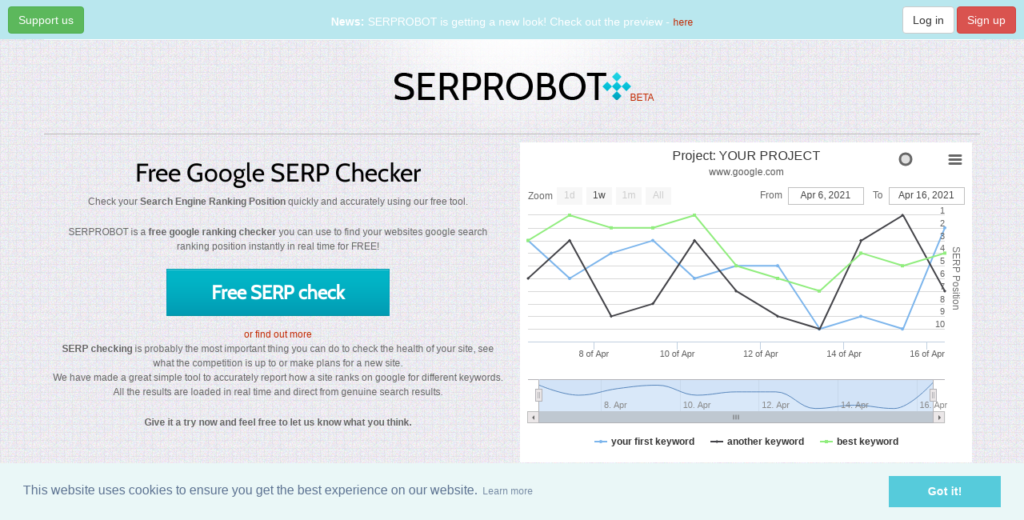 SERP Robot Screenshot