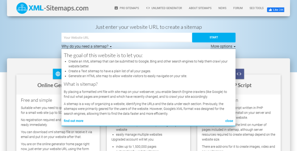XML Sitemaps Screenshot