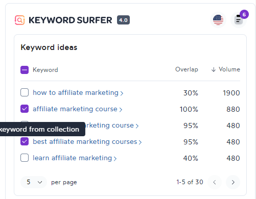 Keyword Surfer